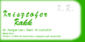 krisztofer rakk business card